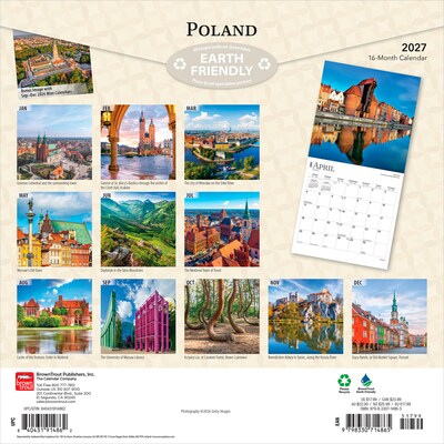 2027 BrownTrout Poland 12 x 12 Monthly Wall Calendar (9798330714865)