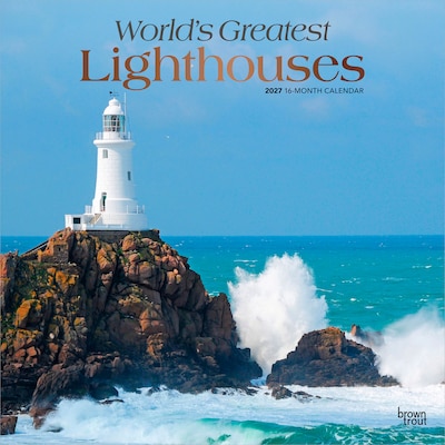 2027 BrownTrout Worlds Greatest Lighthouses 12 x 12 Monthly Wall Calendar (9798330710348)