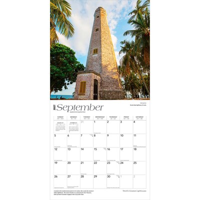 2027 BrownTrout World's Greatest Lighthouses 12" x 12" Monthly Wall Calendar (9798330710348)