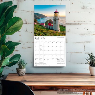 2027 BrownTrout World's Greatest Lighthouses 12" x 12" Monthly Wall Calendar (9798330710348)