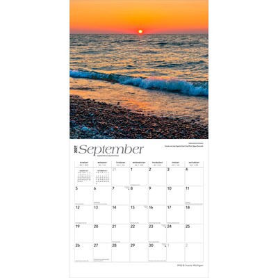 2027 BrownTrout Michigan Wild & Scenic 12" x 12" Monthly Wall Calendar (9798330710676)