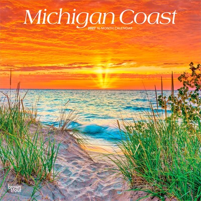 2027 BrownTrout Michigan Coast 12 x 12 Monthly Wall Calendar (9798330710669)