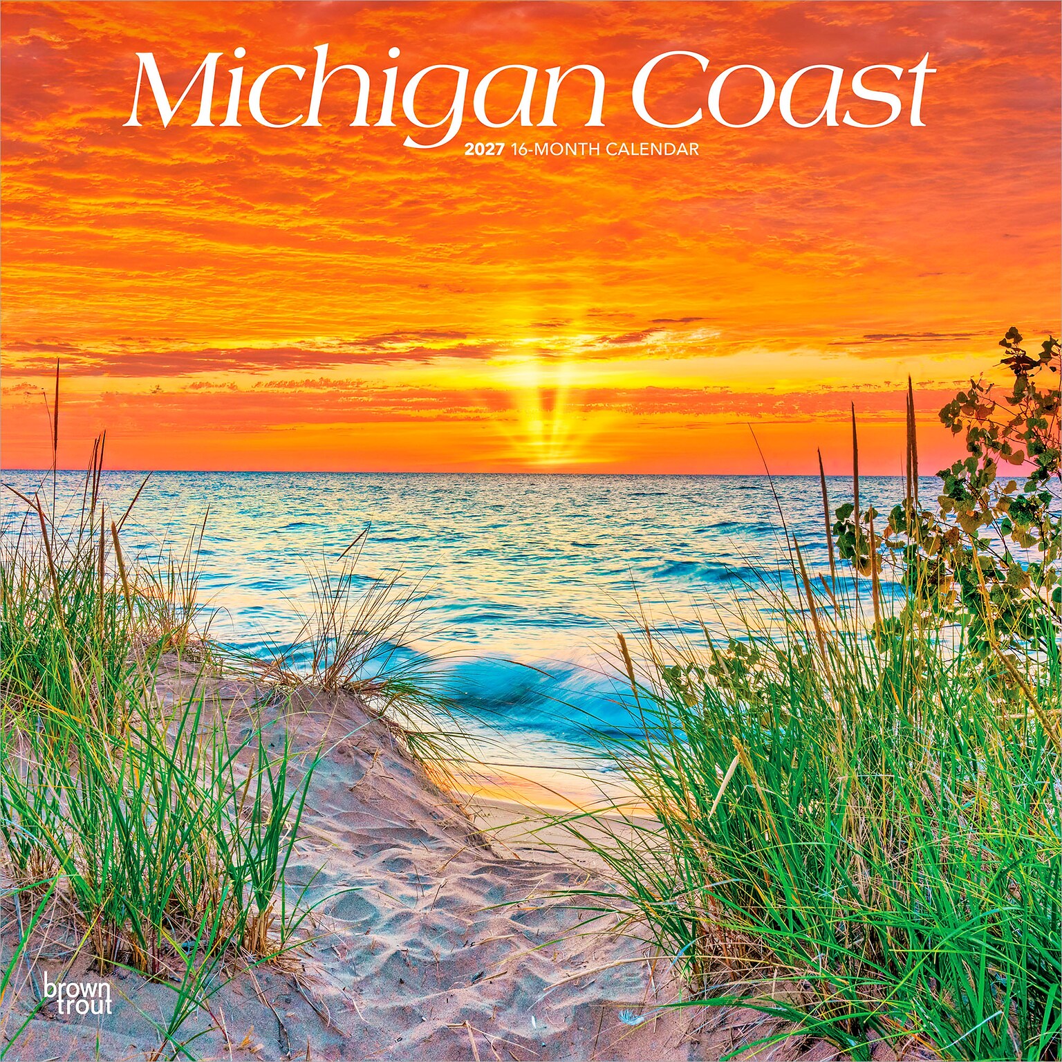 2027 BrownTrout Michigan Coast 12 x 12 Monthly Wall Calendar (9798330710669)