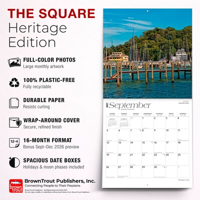 2027 BrownTrout Michigan Coast 12" x 12" Monthly Wall Calendar (9798330710669)
