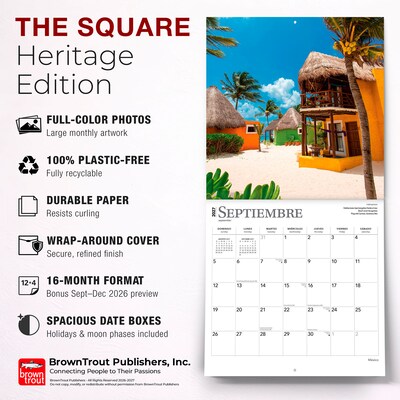 2027 BrownTrout Mexico 12" x 12" Monthly Wall Calendar (9798330711086)