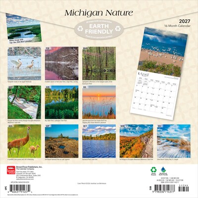 2027 BrownTrout Michigan Nature 12 x 12 Monthly Wall Calendar (9798330714377)