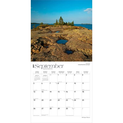 2027 BrownTrout Michigan Nature 12" x 12" Monthly Wall Calendar (9798330714377)