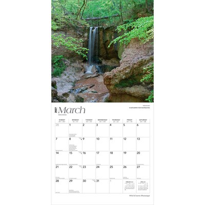 2027 BrownTrout Mississippi Wild & Scenic 12" x 12" Monthly Wall Calendar (9798330710690)