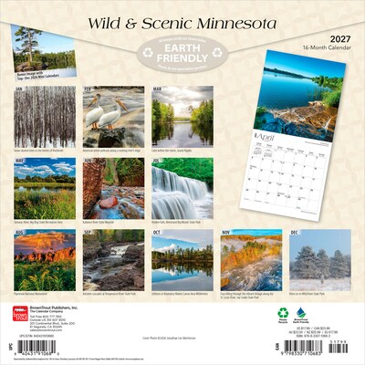 2027 BrownTrout Minnesota Wild & Scenic 12 x 12 Monthly Wall Calendar (9798330710683)