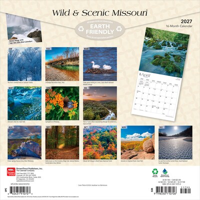 2027 BrownTrout Missouri Wild & Scenic 12 x 12 Monthly Wall Calendar (9798330710706)