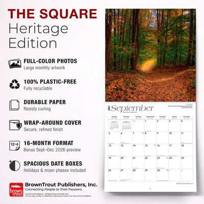 2027 BrownTrout Missouri Wild & Scenic 12" x 12" Monthly Wall Calendar (9798330710706)