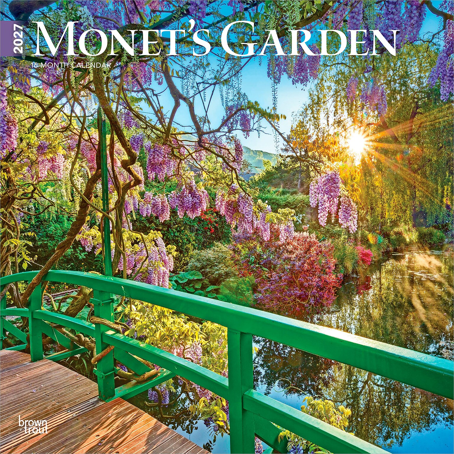 2027 BrownTrout Monets Garden 12 x 12 Monthly Wall Calendar (9798330711321)