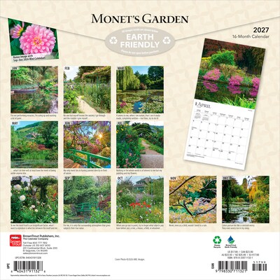 2027 BrownTrout Monets Garden 12 x 12 Monthly Wall Calendar (9798330711321)