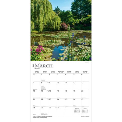 2027 BrownTrout Monet's Garden 12" x 12" Monthly Wall Calendar (9798330711321)