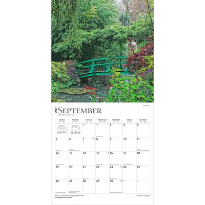 2027 BrownTrout Monet's Garden 12" x 12" Monthly Wall Calendar (9798330711321)