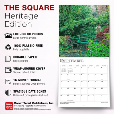 2027 BrownTrout Monet's Garden 12" x 12" Monthly Wall Calendar (9798330711321)