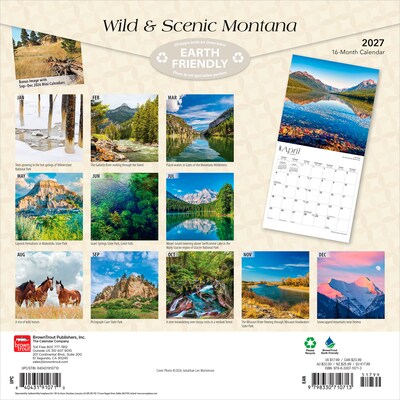 2027 BrownTrout Montana Wild & Scenic 12 x 12 Monthly Wall Calendar (9798330710713)