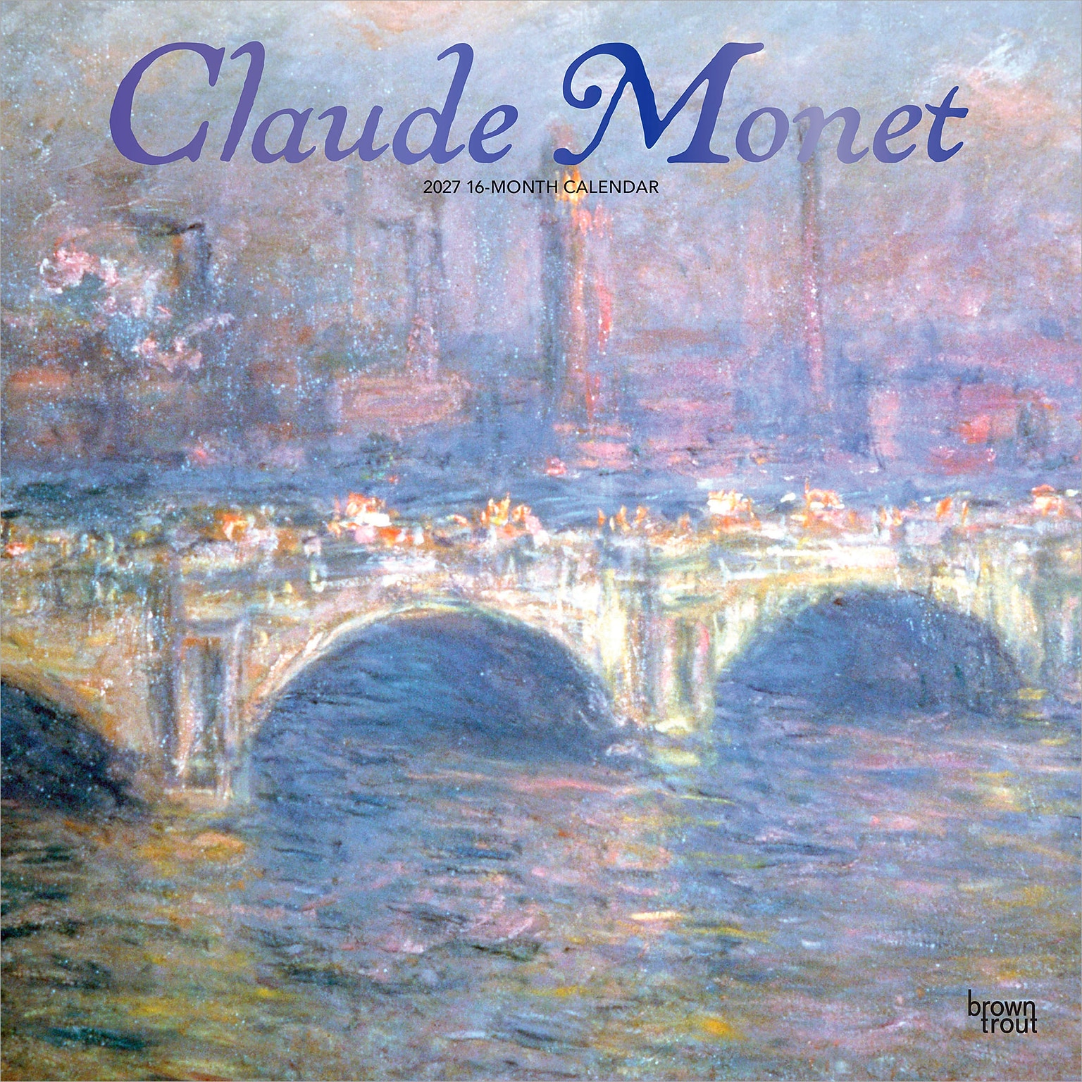 2027 BrownTrout Claude Monet 12 x 12 Monthly Wall Calendar (9798330711147)