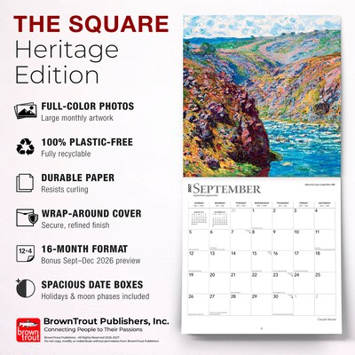 2027 BrownTrout Claude Monet 12" x 12" Monthly Wall Calendar (9798330711147)