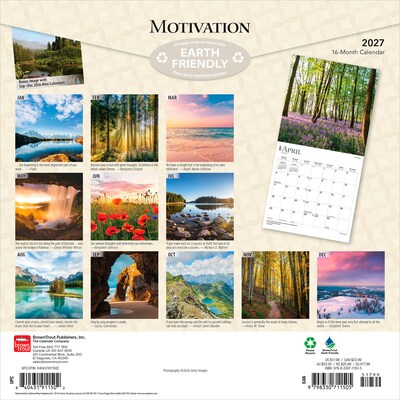 2027 BrownTrout Motivation 12 x 12 Monthly Wall Calendar (9798330711505)