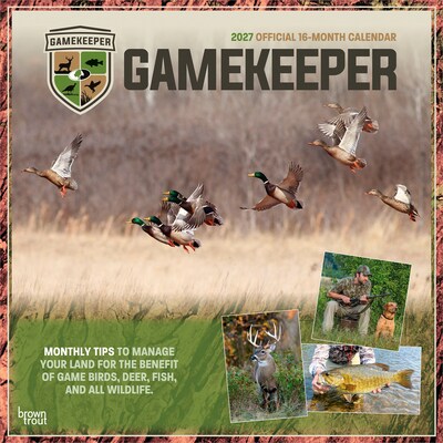 2027 BrownTrout Mossy Oak Gamekeeper 12 x 12 Monthly Wall Calendar (9798330713363)