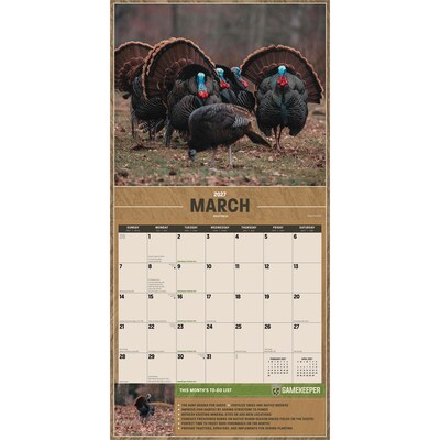 2027 BrownTrout Mossy Oak Gamekeeper 12" x 12" Monthly Wall Calendar (9798330713363)