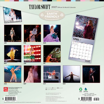 2027 BrownTrout Taylor Swift 12 x 12 Monthly Wall Calendar (9798330713400)