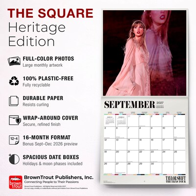 2027 BrownTrout Taylor Swift 12" x 12" Monthly Wall Calendar (9798330713400)