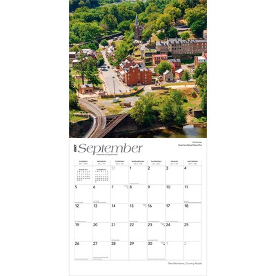 2027 BrownTrout West Virginia Places 12" x 12" Monthly Wall Calendar (9798330714544)