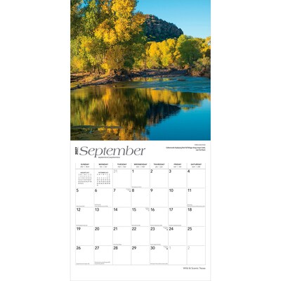 2027 BrownTrout Texas Wild & Scenic 12" x 12" Monthly Wall Calendar (9798330710904)
