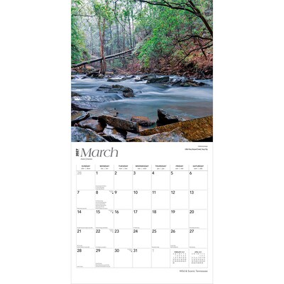 2027 BrownTrout Tennessee Wild & Scenic 12" x 12" Monthly Wall Calendar (9798330710898)
