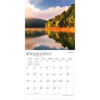 2027 BrownTrout Tennessee Wild & Scenic 12" x 12" Monthly Wall Calendar (9798330710898)