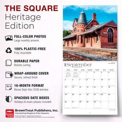 2027 BrownTrout Maryland Places 12" x 12" Monthly Wall Calendar (9798330714568)