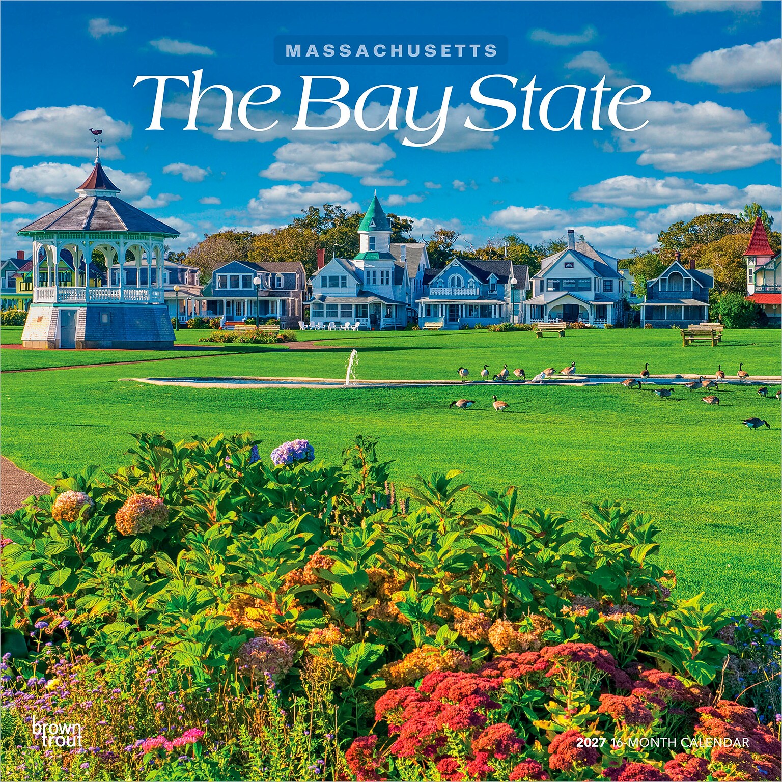 2027 BrownTrout Massachusetts Places 12 x 12 Monthly Wall Calendar (9798330714551)