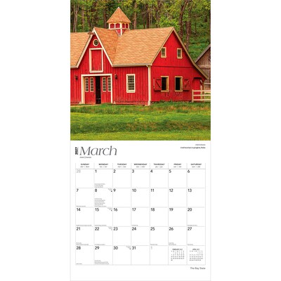 2027 BrownTrout Massachusetts Places 12" x 12" Monthly Wall Calendar (9798330714551)