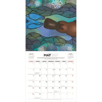 2027 BrownTrout Aboriginal Art 12" x 12" Monthly Wall Calendar (9347301107023)