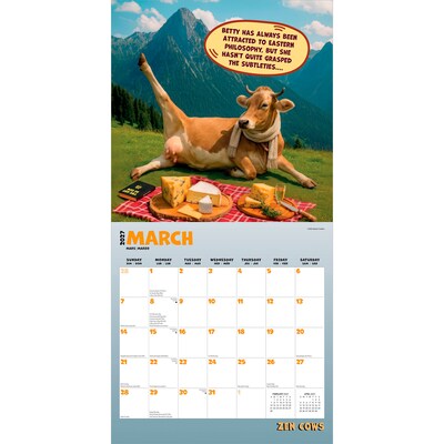2027 BrownTrout Zen Cows 12" x 12" Monthly Wall Calendar (9798330715312)