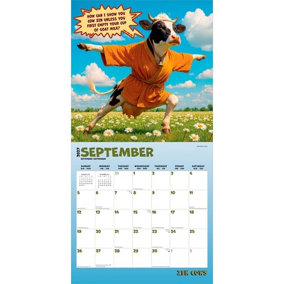 2027 BrownTrout Zen Cows 12" x 12" Monthly Wall Calendar (9798330715312)