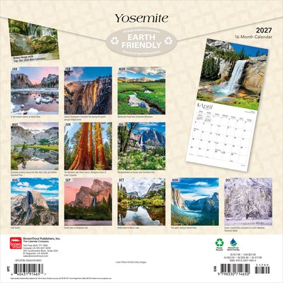 2027 BrownTrout Yosemite 12 x 12 Monthly Wall Calendar (9798330714650)