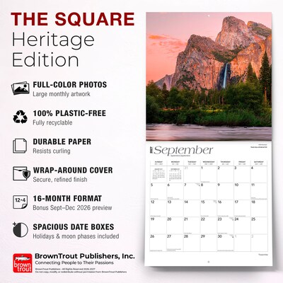 2027 BrownTrout Yosemite 12" x 12" Monthly Wall Calendar (9798330714650)
