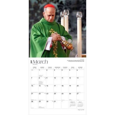 2027 BrownTrout Pope Leo XIV 12" x 12" Monthly Wall Calendar (9798330715671)