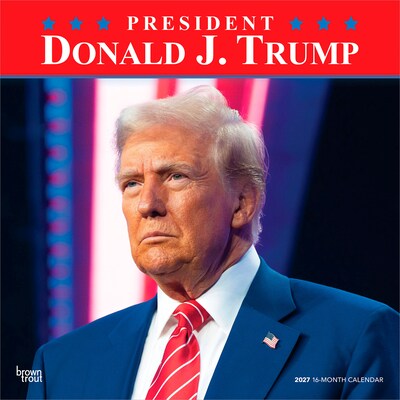 2027 BrownTrout President Donald J. Trump 12 x 12 Monthly Wall Calendar (9798330711192)