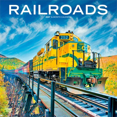 2027 BrownTrout Railroads 12 x 12 Monthly Wall Calendar (9798330711253)