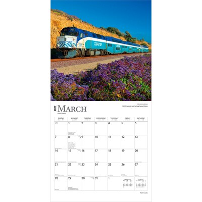 2027 BrownTrout Railroads 12" x 12" Monthly Wall Calendar (9798330711253)