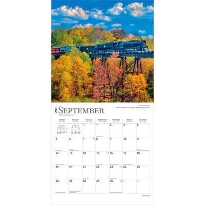 2027 BrownTrout Railroads 12" x 12" Monthly Wall Calendar (9798330711253)