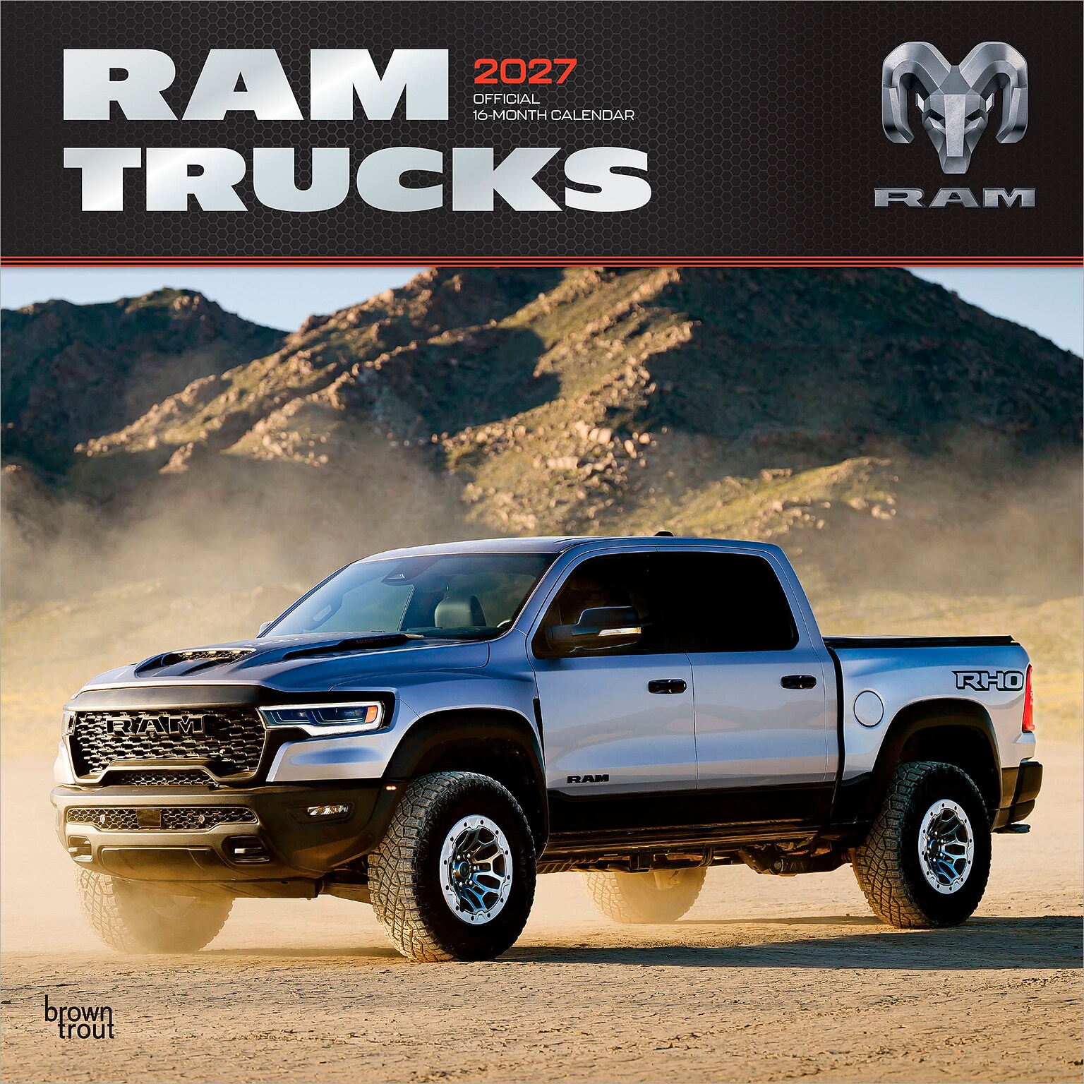 2027 BrownTrout Ram Trucks 12 x 12 Monthly Wall Calendar (9798330715848)