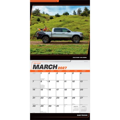 2027 BrownTrout Ram Trucks 12" x 12" Monthly Wall Calendar (9798330715848)
