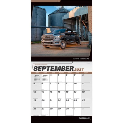 2027 BrownTrout Ram Trucks 12" x 12" Monthly Wall Calendar (9798330715848)