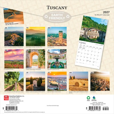 2027 BrownTrout Tuscany 12 x 12 Monthly Wall Calendar (9798330711734)