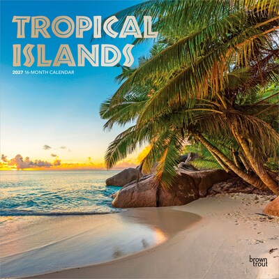 2027 BrownTrout Tropical Islands 12 x 12 Monthly Wall Calendar (9798330711727)